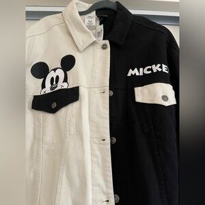 NWT Disney parks X Her Universe Mickey Twill Jacket white Denim Jacket